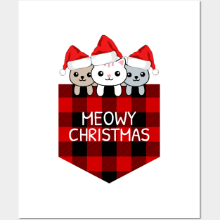 Christmas Cats Posters and Art